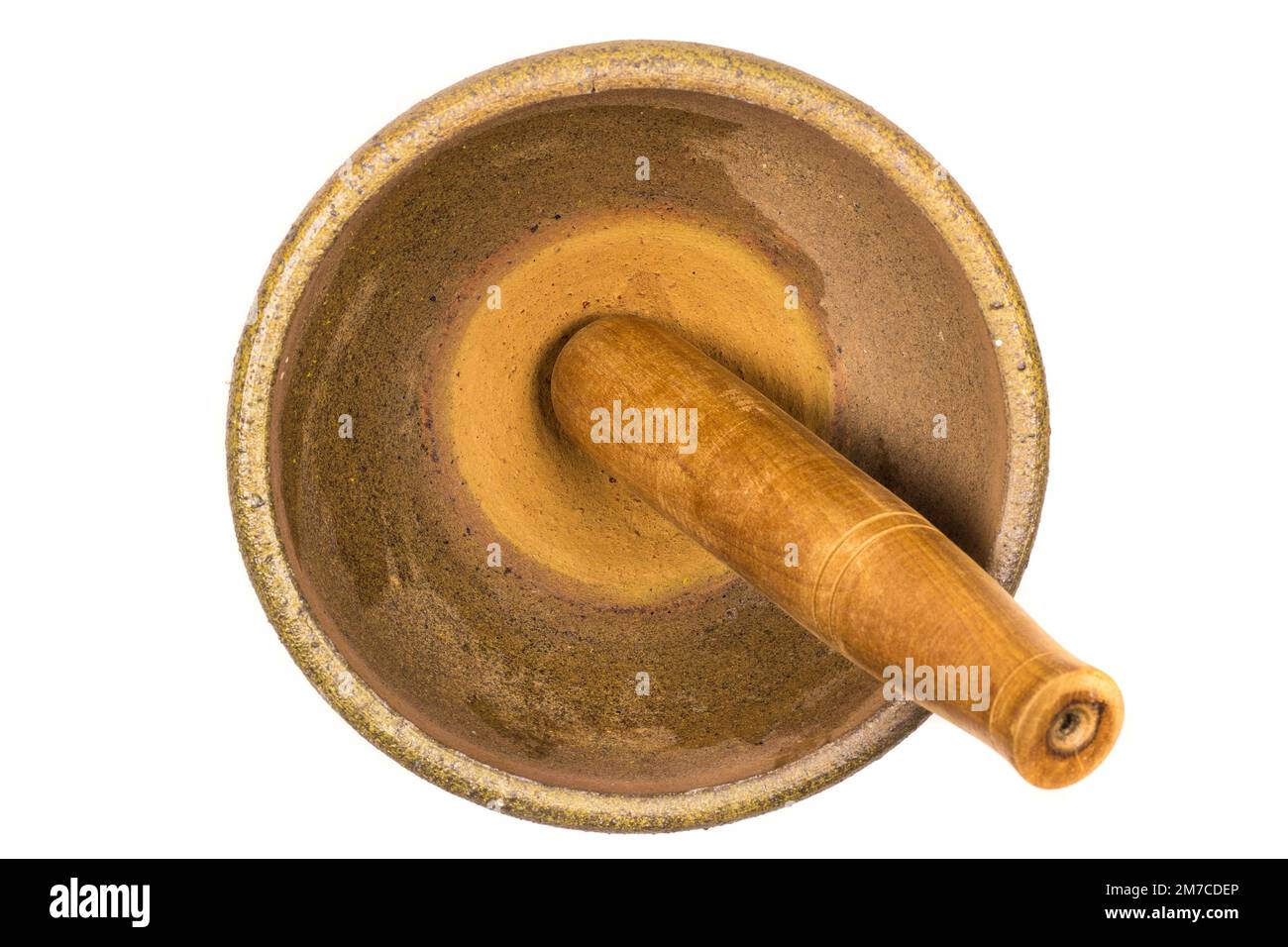 Mortar and Pestle isolated on white background.mortar is a tool for