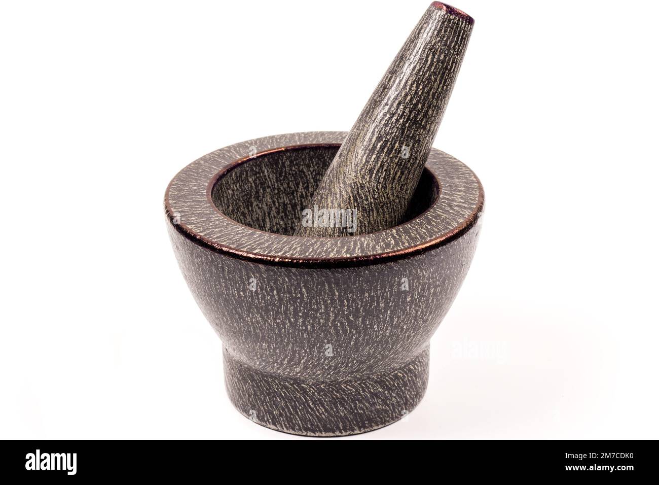 Mortar and Pestle isolated on white background.mortar is a tool for