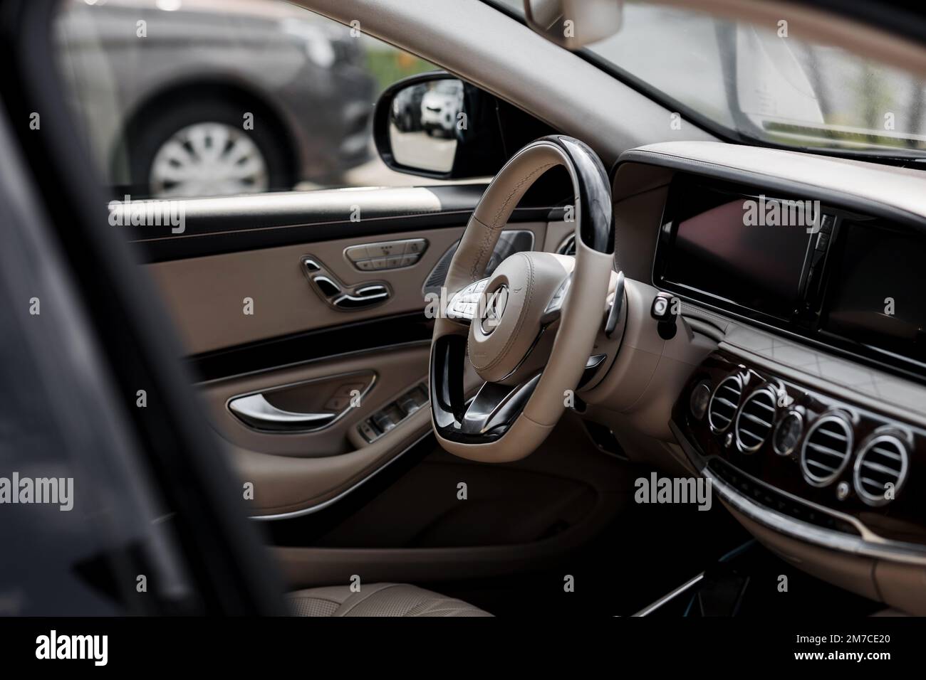 Minsk Belarus January Luxury Interior And Dashboard Of A