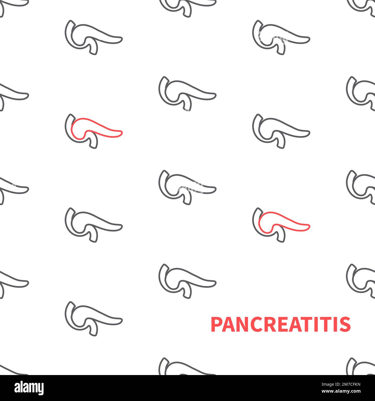 Pancreatitis disease awareness medical pancreas pattern poster Stock
