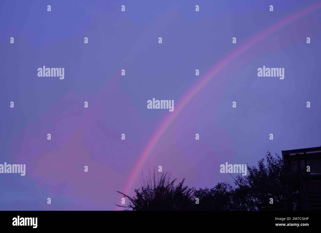 Rainbow in Sassari, Sardinia, Italy Stock Photo