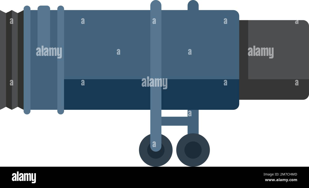 Cargo funnel icon flat vector. Ground airport. Airplane vehicle isolated Stock Vector