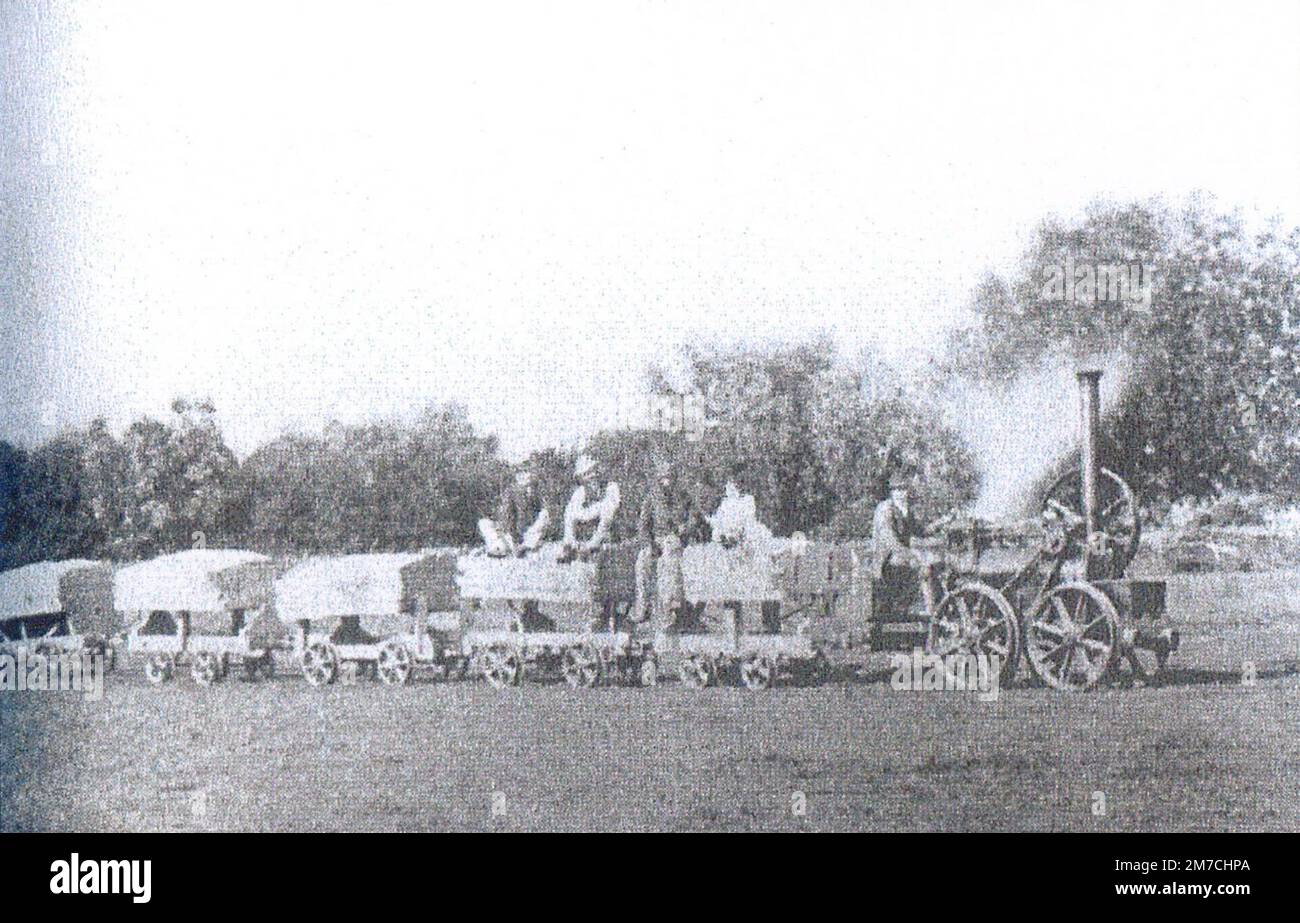 Coprolite train between Meldreth and Whaddon, ca 1880 Stock Photo - Alamy