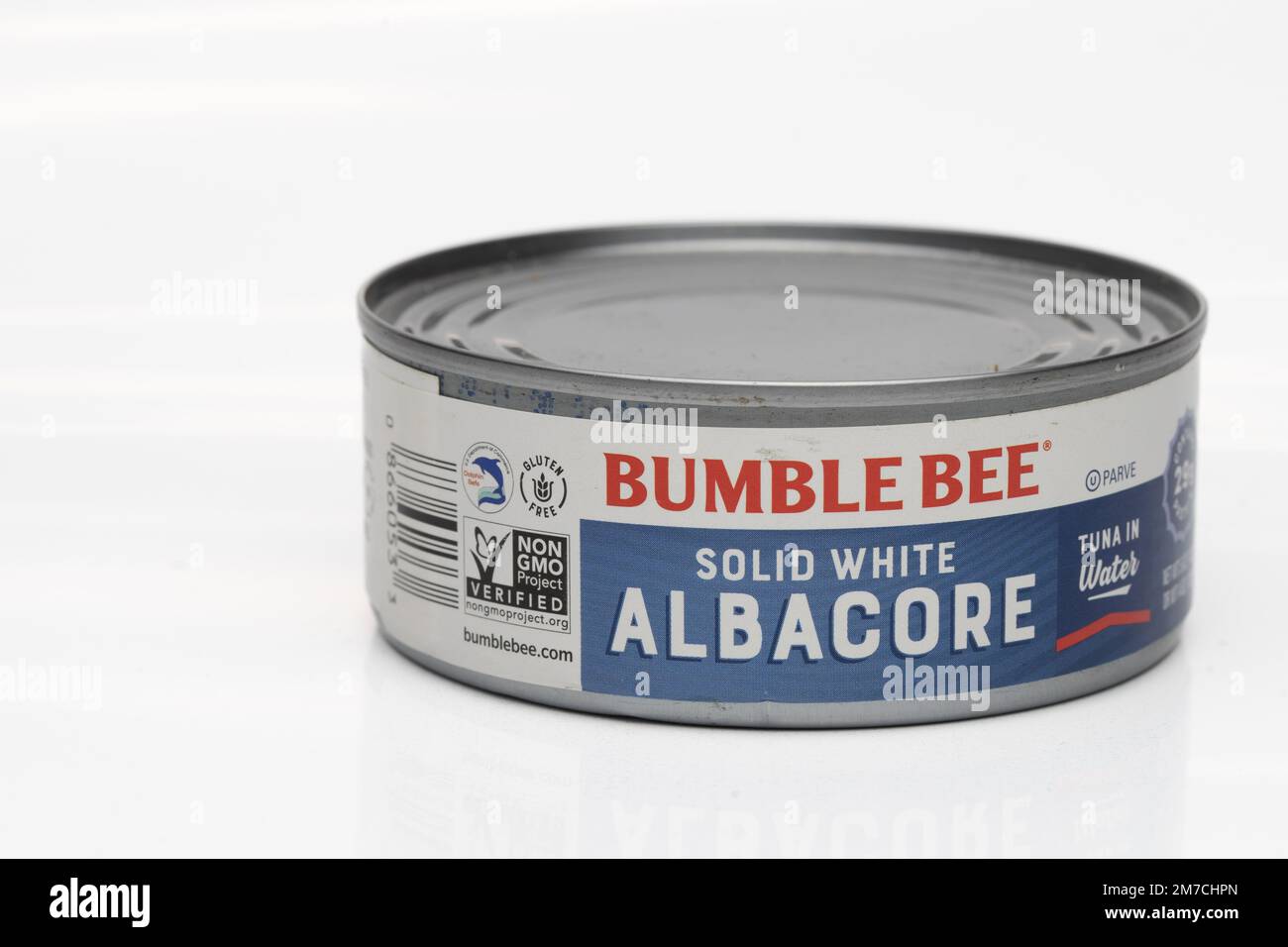 Rocky Hill, CT, USA - January 04, 2023 - Can of Bumble Bee Tuna Stock Photo