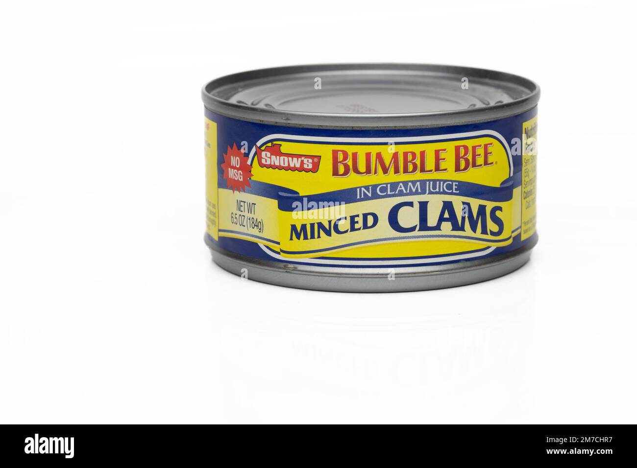 Rocky Hill, CT, USA - January 04, 2023 - Can of Bumble Bee Minced Clams Stock Photo