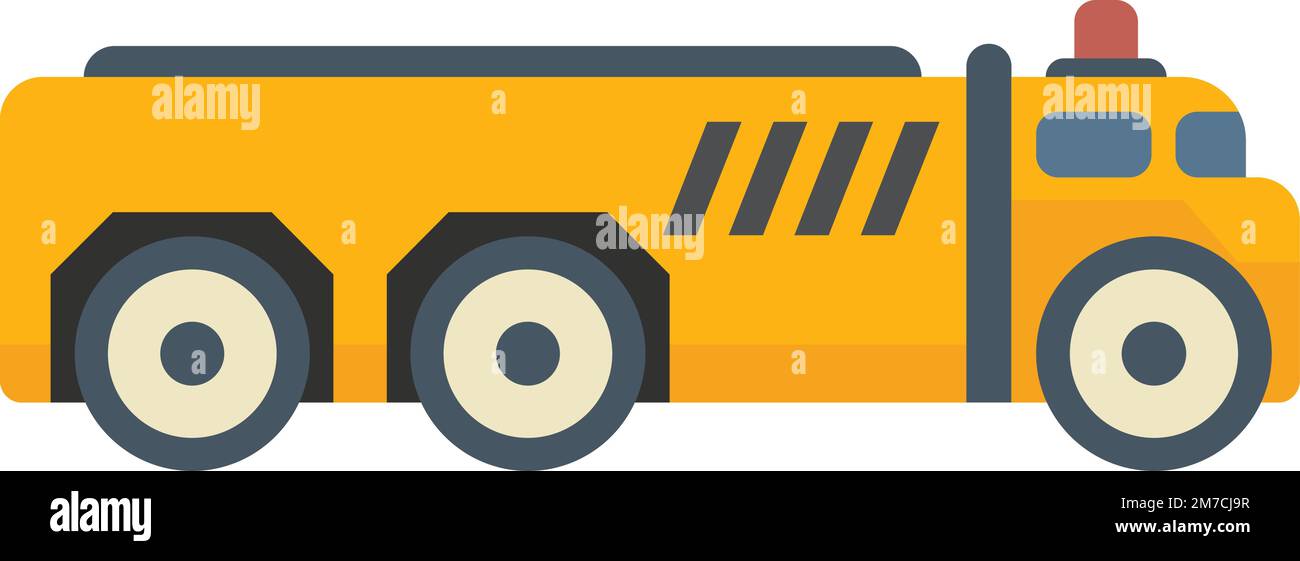 Cargo machine icon flat vector. Airport ground. Fuel flight isolated Stock Vector