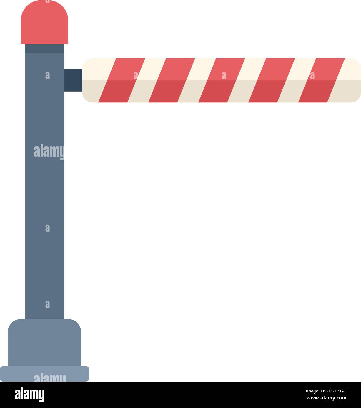 Gate barrier icon flat vector. Safety stop. Sign crossing isolated ...