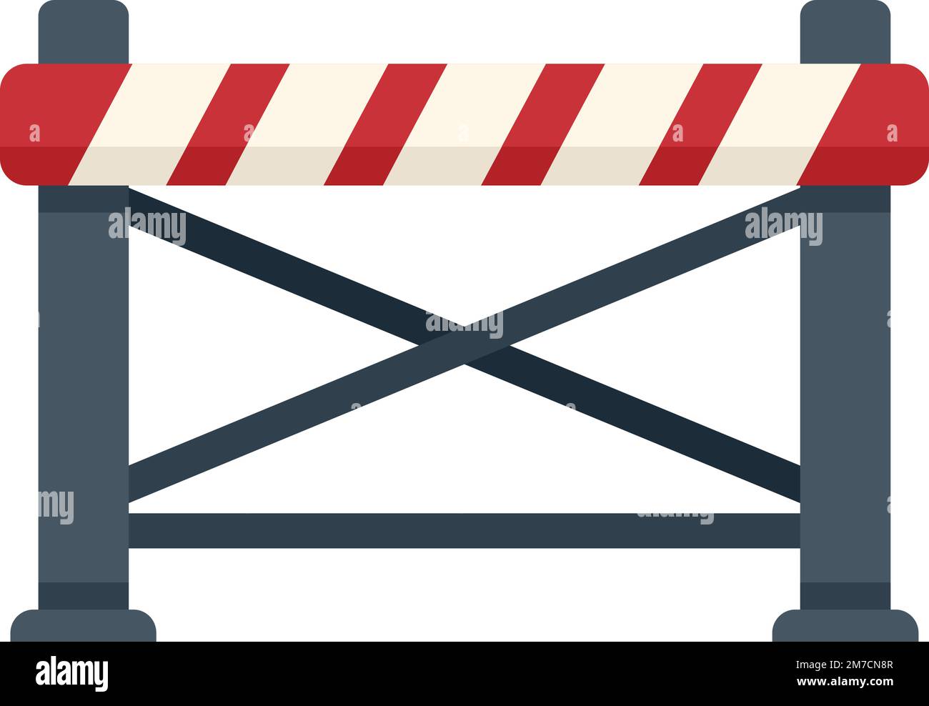 Barrier icon flat vector. Sign railway. Caution control isolated Stock ...