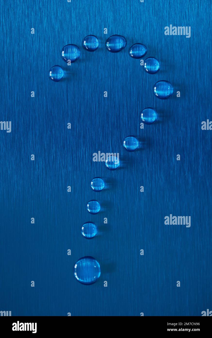 Water Droplet Question Mark Stock Photo Alamy