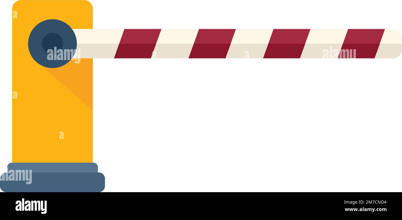 Barrier icon flat vector. Safety gate. Traffic stop isolated Stock ...