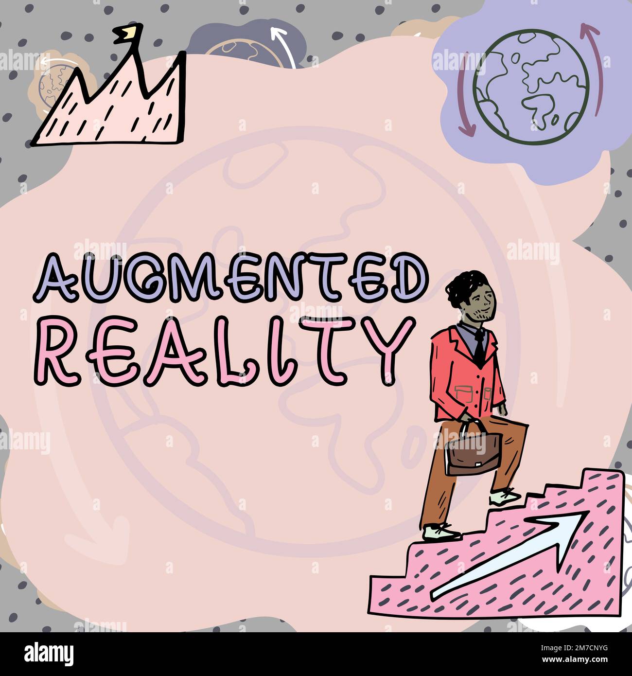 Text sign showing Augmented Reality. Business overview technology that ...