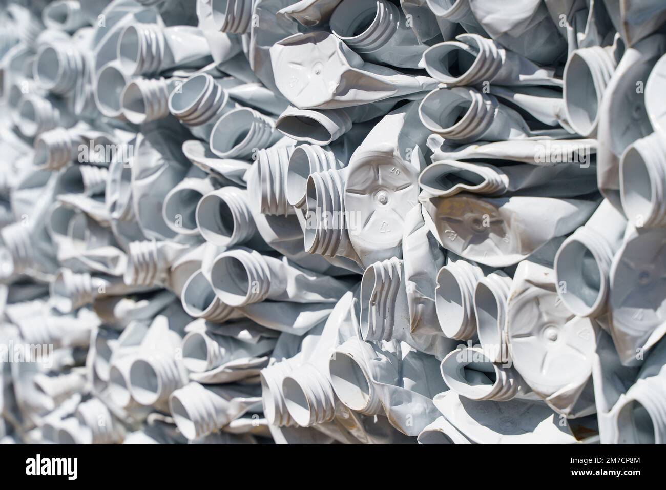 Used plastic bottle background. Recycle plastic trash and waste to