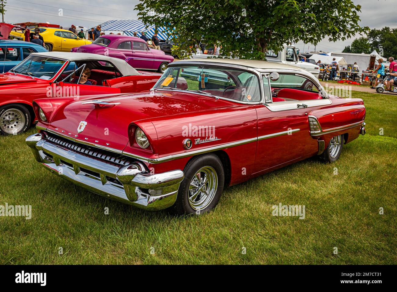 Iola, WI July 07, 2022 High perspective front corner view of a 1955