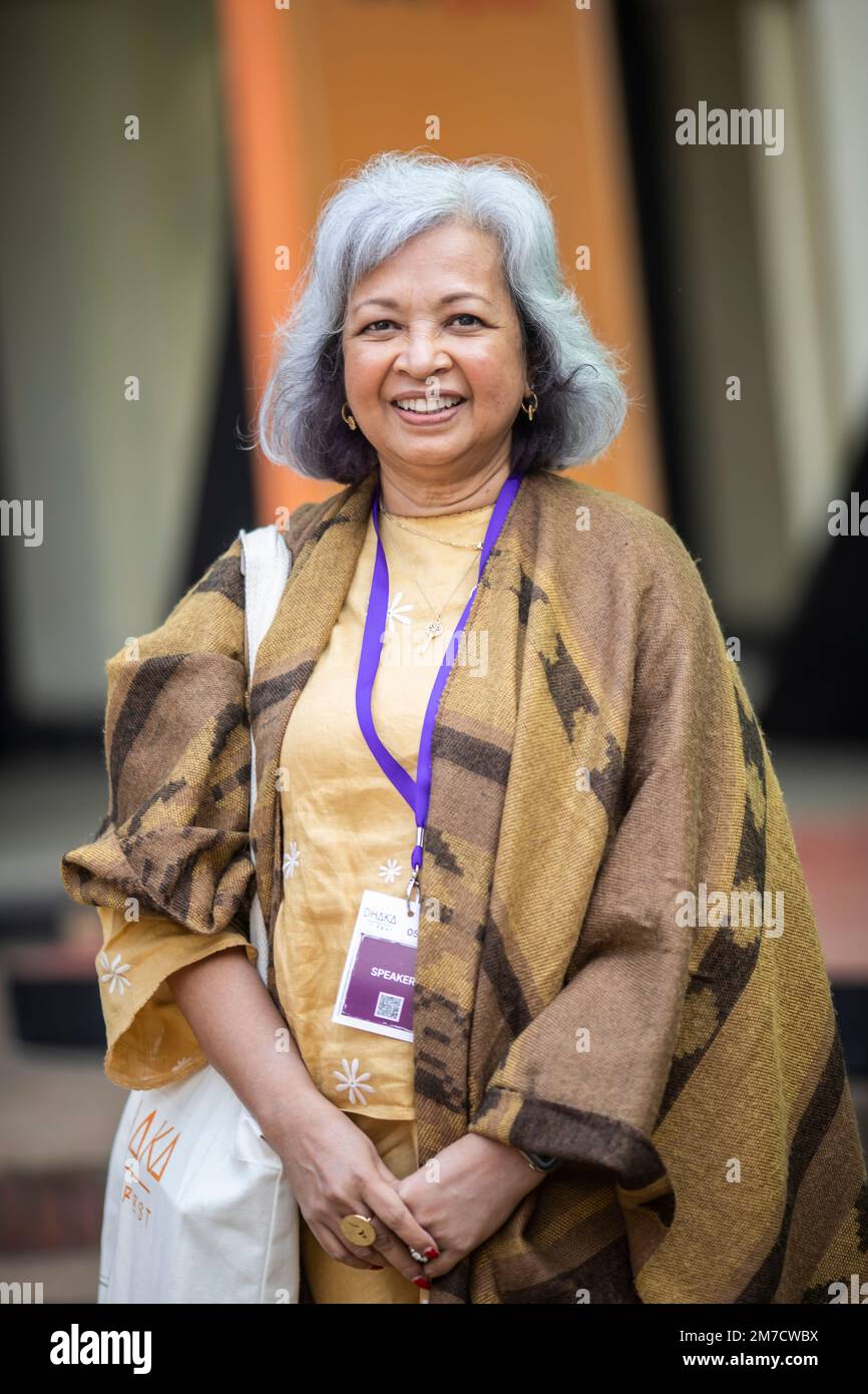 Dhaka, Bangladesh. 08th Jan, 2023. Marina Mahathir (Datin Paduka Marina binti Mahathir) attends the Dhaka Lit Fest. The four-day-long Dhaka Lit Fest, which brought together a diverse mix of the world's best writers, filmmakers, musicians, and artists, ended with a reaffirmation of its commitment to promote Bangladeshi culture, literature, and arts at the Bangla Academy on Sunday. This festival officially concluded with a recitation, dance performance, and music performances. (Photo by Sazzad Hossain/SOPA Images/Sipa USA) Credit: Sipa USA/Alamy Live News Stock Photo