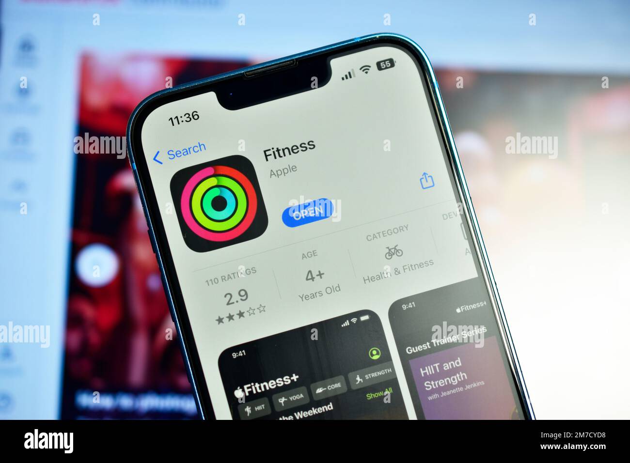 New Delhi, India January 07, 2023 apple fitness application for