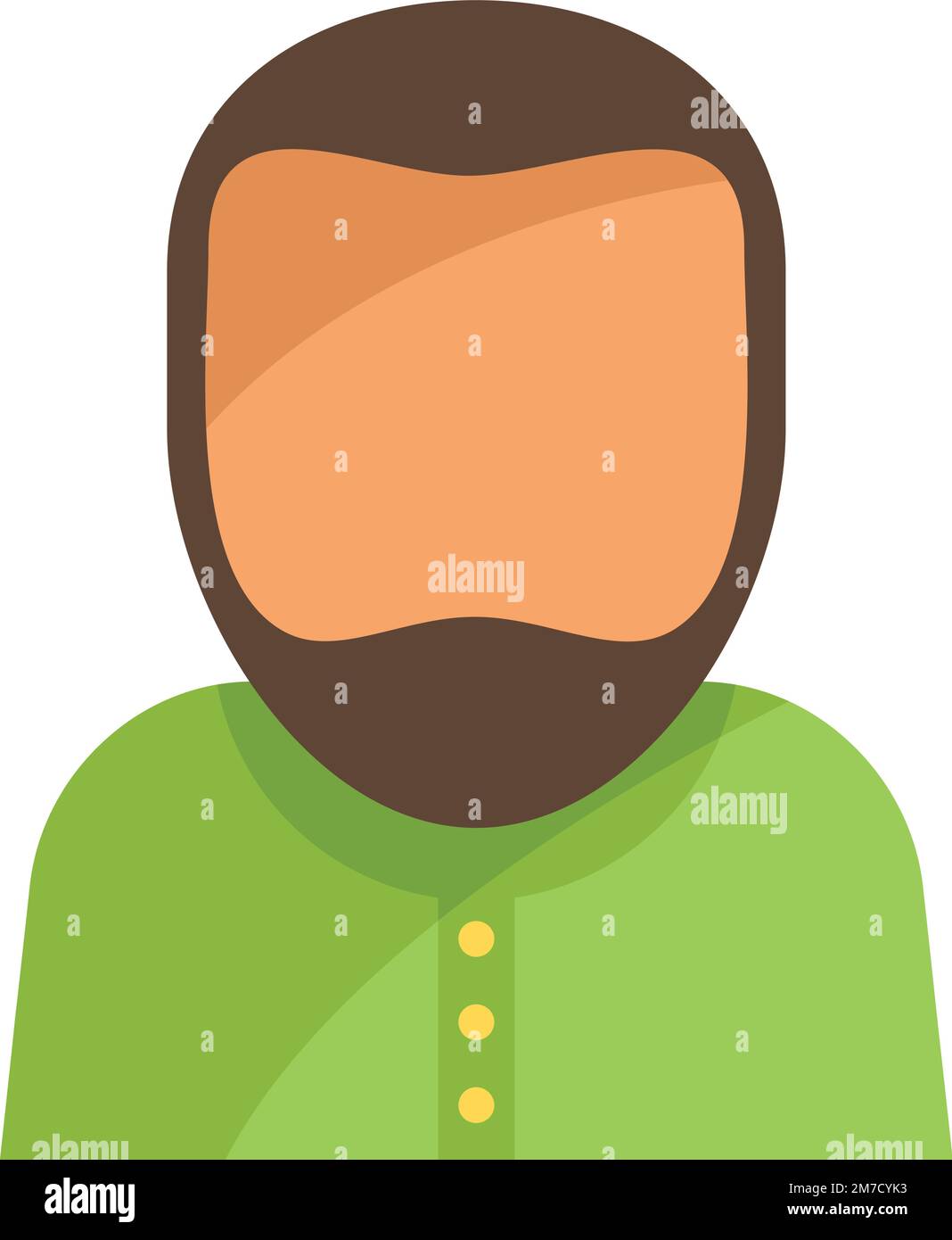 Bearded man icon flat vector. Adult age. Life generation isolated Stock ...