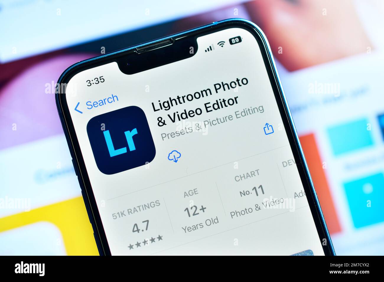 New Delhi, India January 07, 2023 Adobe Lightroom photo and video