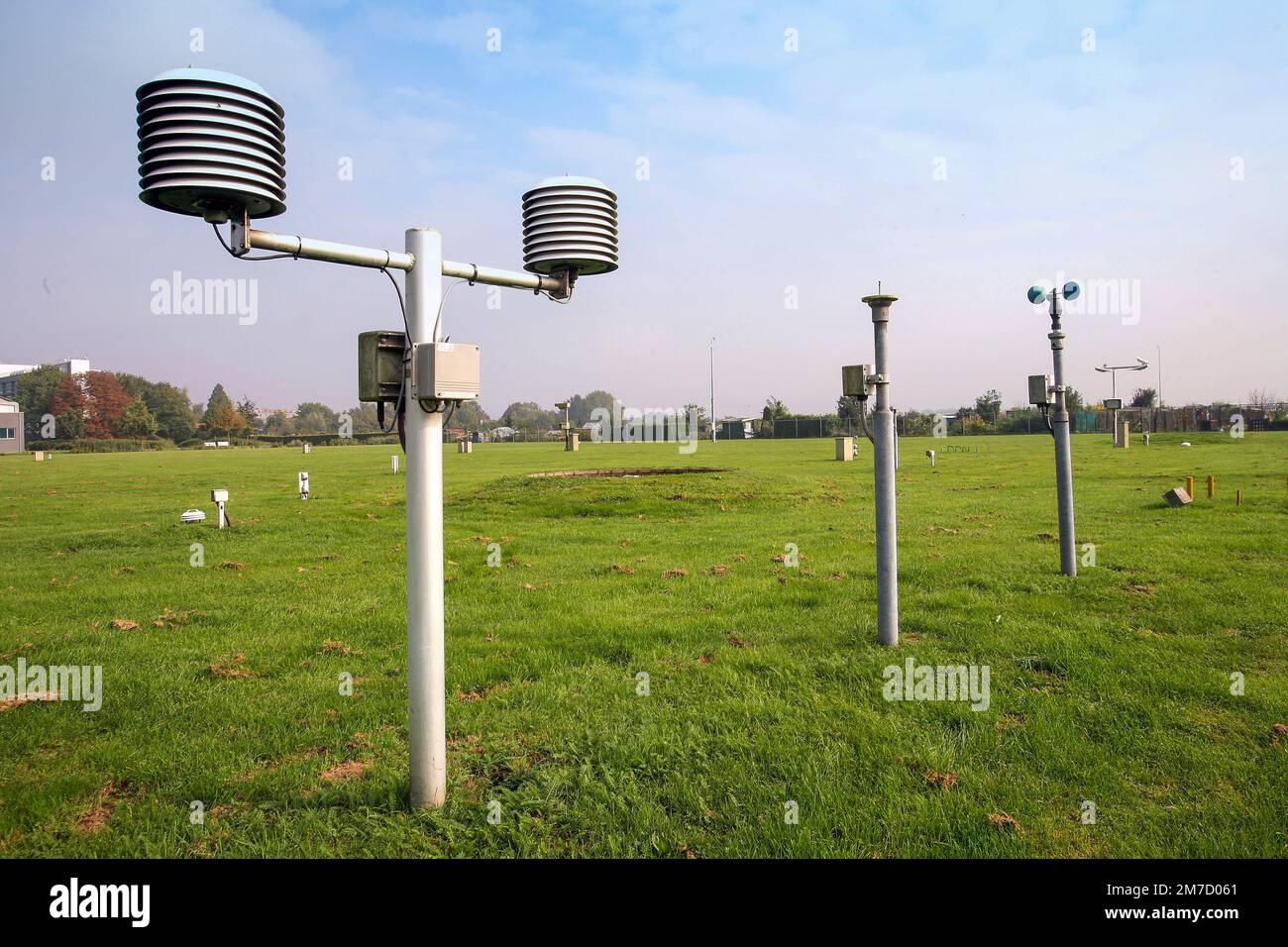 Netherlands Meteorologist uses various measuring instruments that are