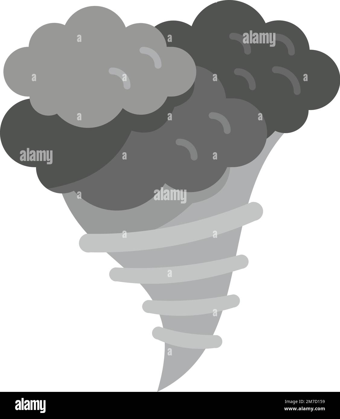 Cloudy hurricane icon flat vector. Cold winter. Climate storm isolated ...