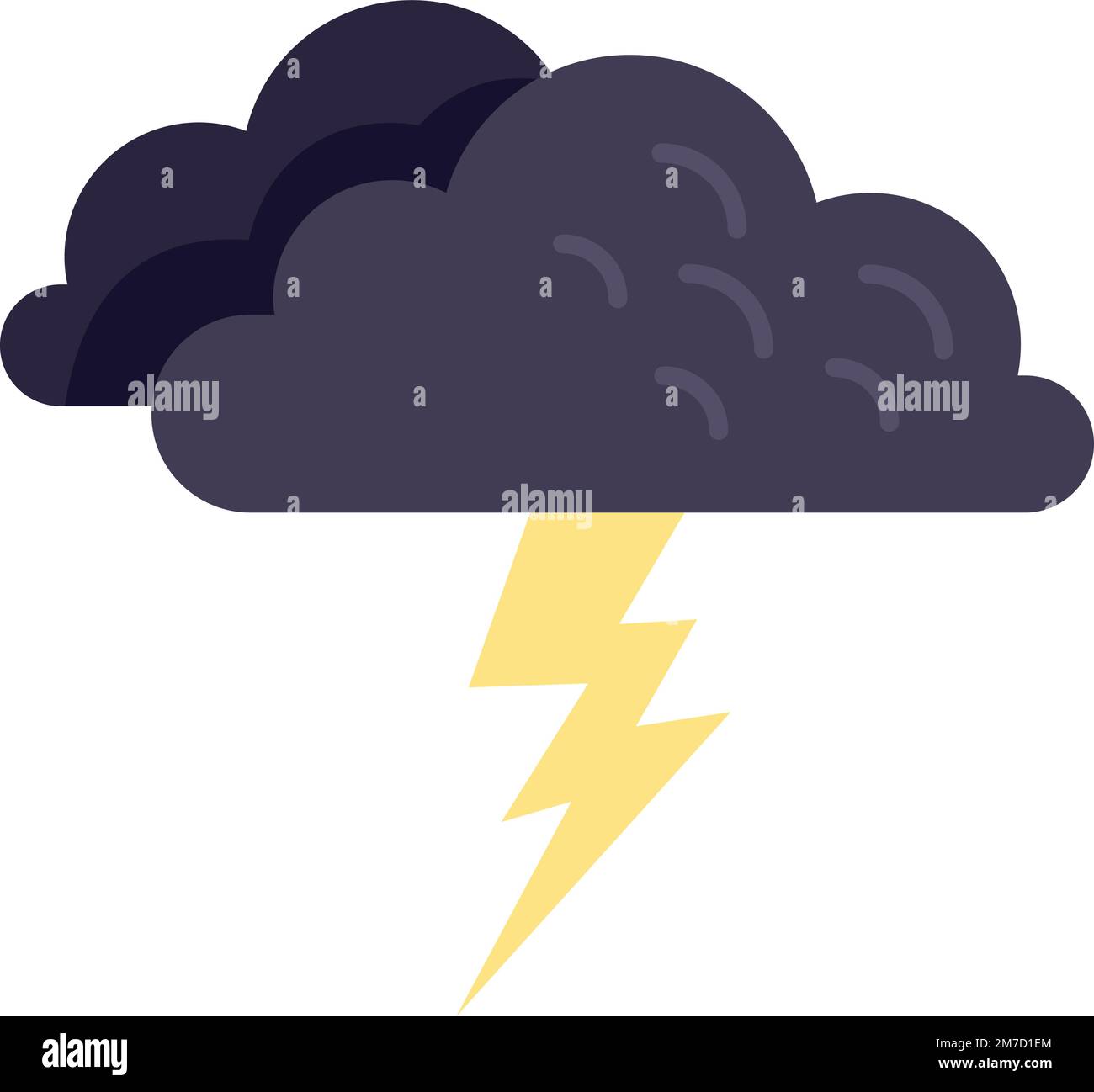 Storm cloud icon flat vector. Meteo rainy. Snow cold isolated Stock ...