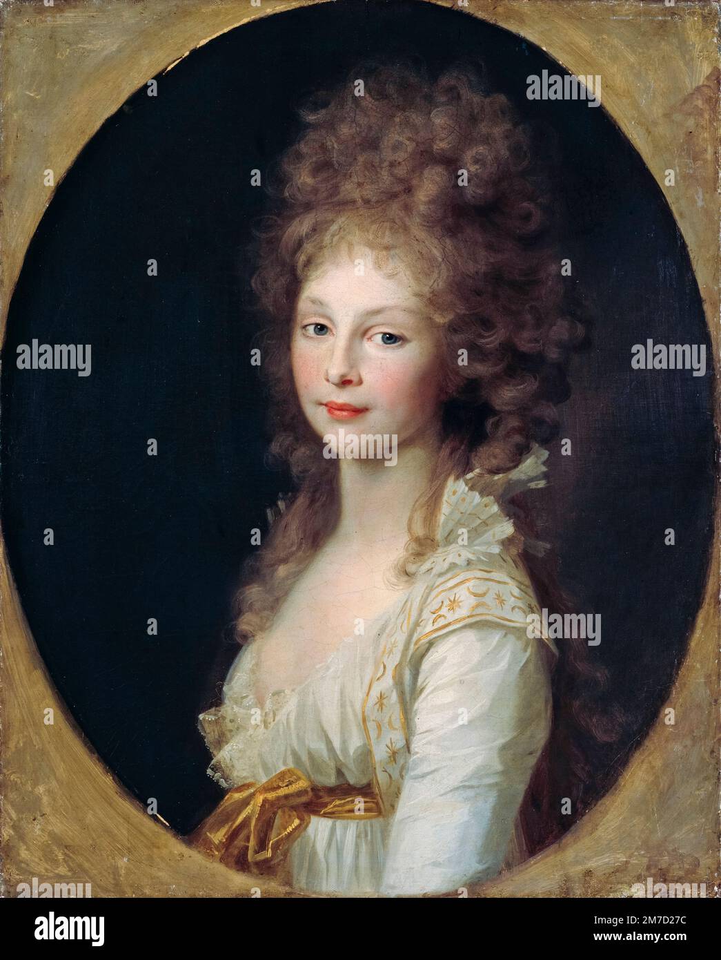 Princess Frederica Louise Wilhelmina of Orange-Nassau (1770-1819), portrait painting in oil on canvas by Johann Friedrich August Tischbein, 1797-1798 Stock Photo