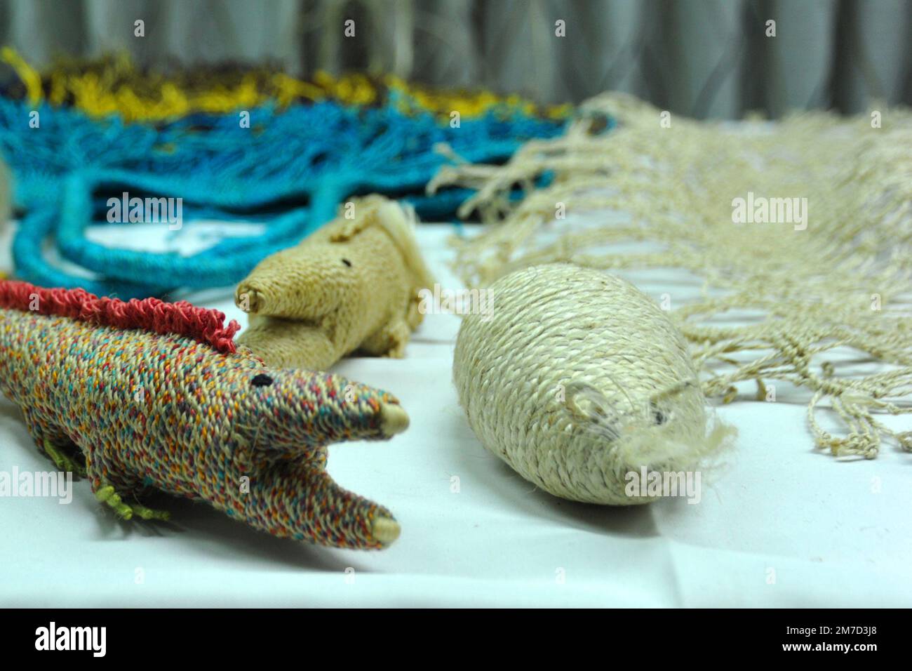 Handicraft Jute products in Bangladesh Stock Photo