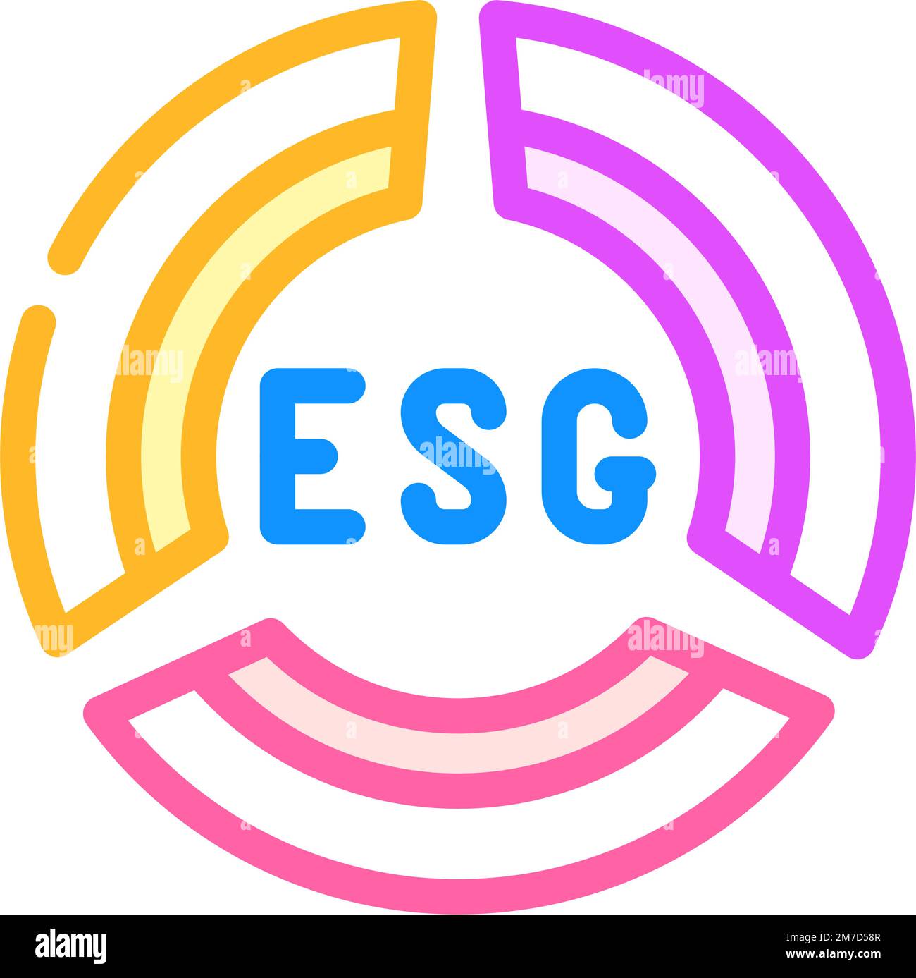 Esg Environmental Social Governance Color Icon Vector Illustration