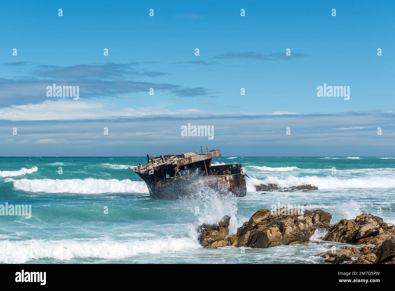 Wreck of the Meisho Maru near the southern most point in Africa, Cape L ...