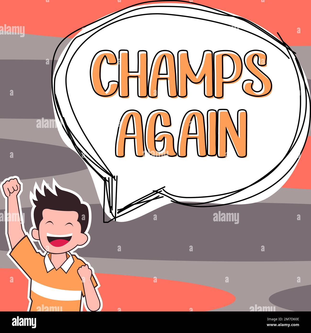 Winner Again Conceptual display Champs Again. Business concept refers to winner or ...