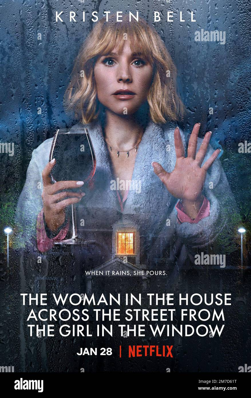 The Woman in the House Across the Street from the Girl in the Window poster  Kristen Bell poster Stock Photo