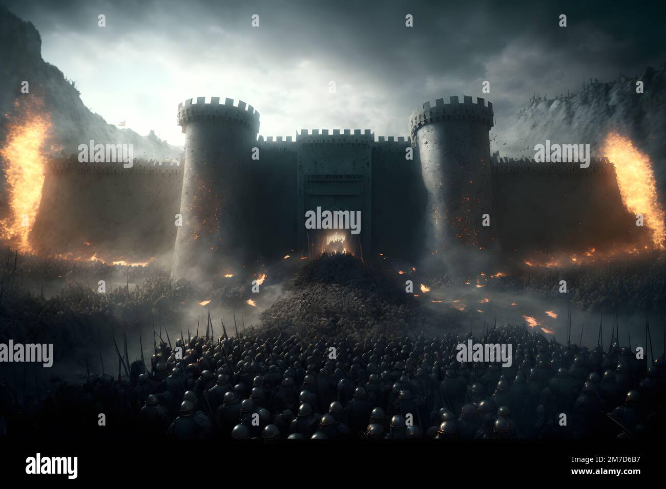 Helms Keep Battle of helm's deep hi-res stock photography and images - Alamy