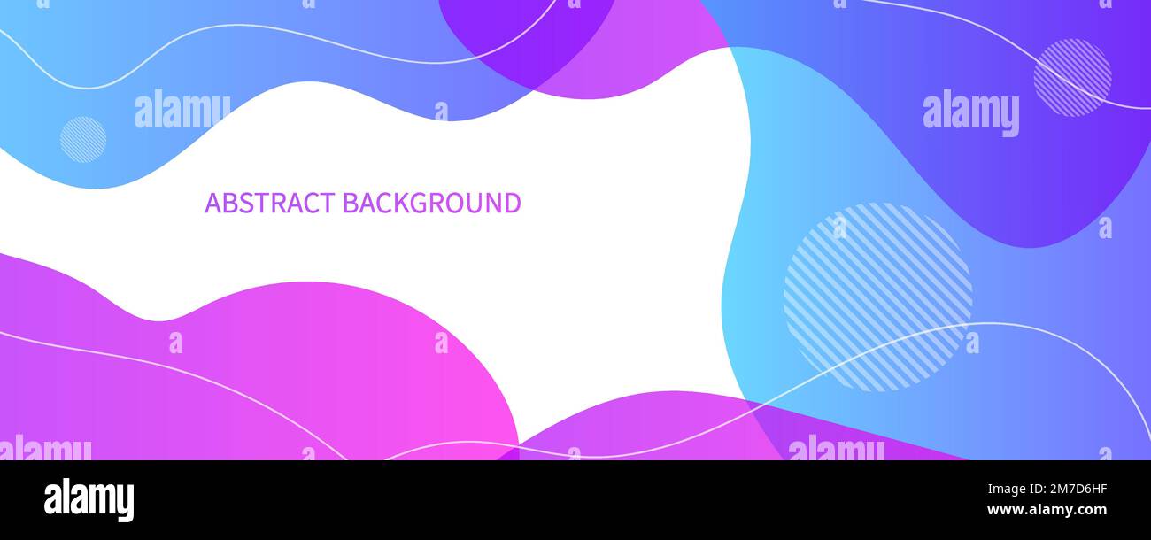 Modern organic background with abstract shapes. Vector wide banner ...