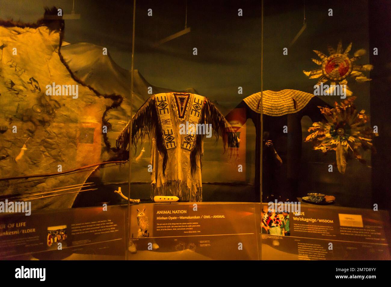 Exhibits representing Native American culture and tradition, National Museum of the American Indian, Washington, D.C., USA Stock Photo