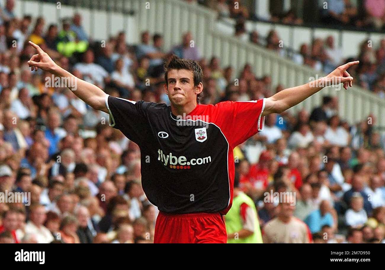 File photo dated 06-08-2006 of Southampton's Gareth Bale celebrates. Wales captain Gareth Bale has announced his retirement from club and international football. Issue date: Monday January 9, 2023. Stock Photo