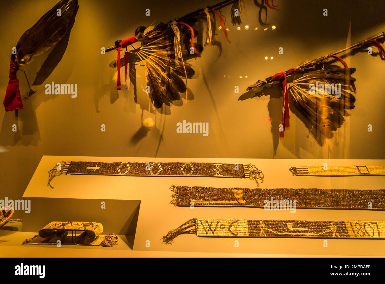 Exhibits representing Native American culture and tradition, National Museum of the American Indian, Washington, D.C., USA Stock Photo