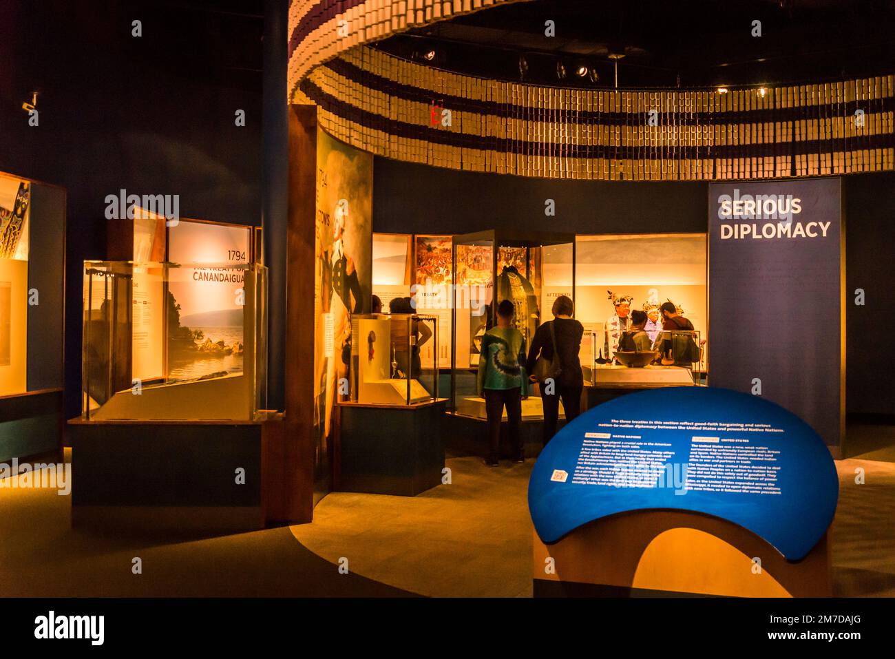 Exhibits that deal with the colonisation and various treaties signed between the White people and Indians, National Museum of the American Indian, Was Stock Photo