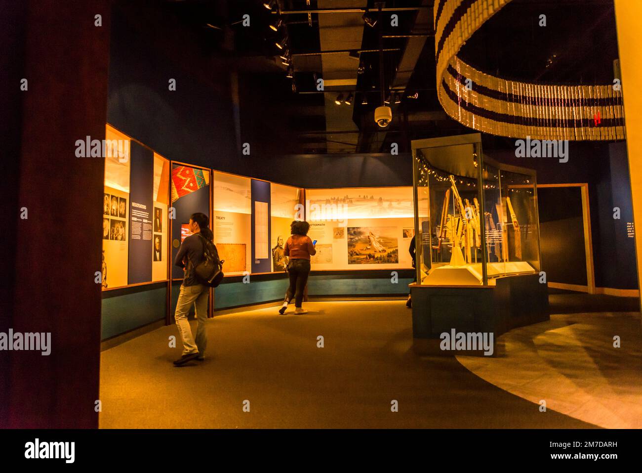 Exhibits that deal with the colonisation and various treaties signed between the White people and Indians, National Museum of the American Indian, Was Stock Photo