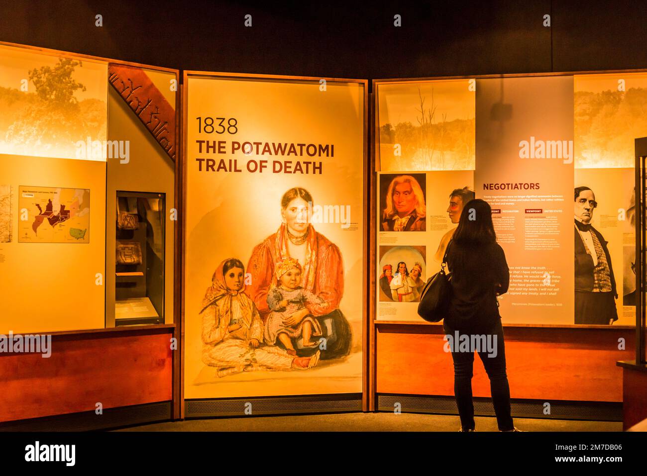 Exhibits that deal with the colonisation and various treaties signed between the White people and Indians, National Museum of the American Indian, Was Stock Photo