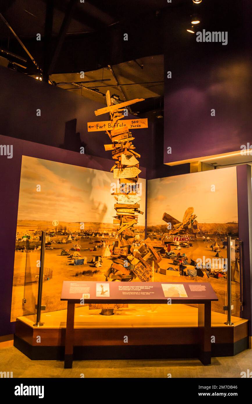 Exhibits that deal with the colonisation and various treaties signed between the White people and Indians, National Museum of the American Indian, Was Stock Photo