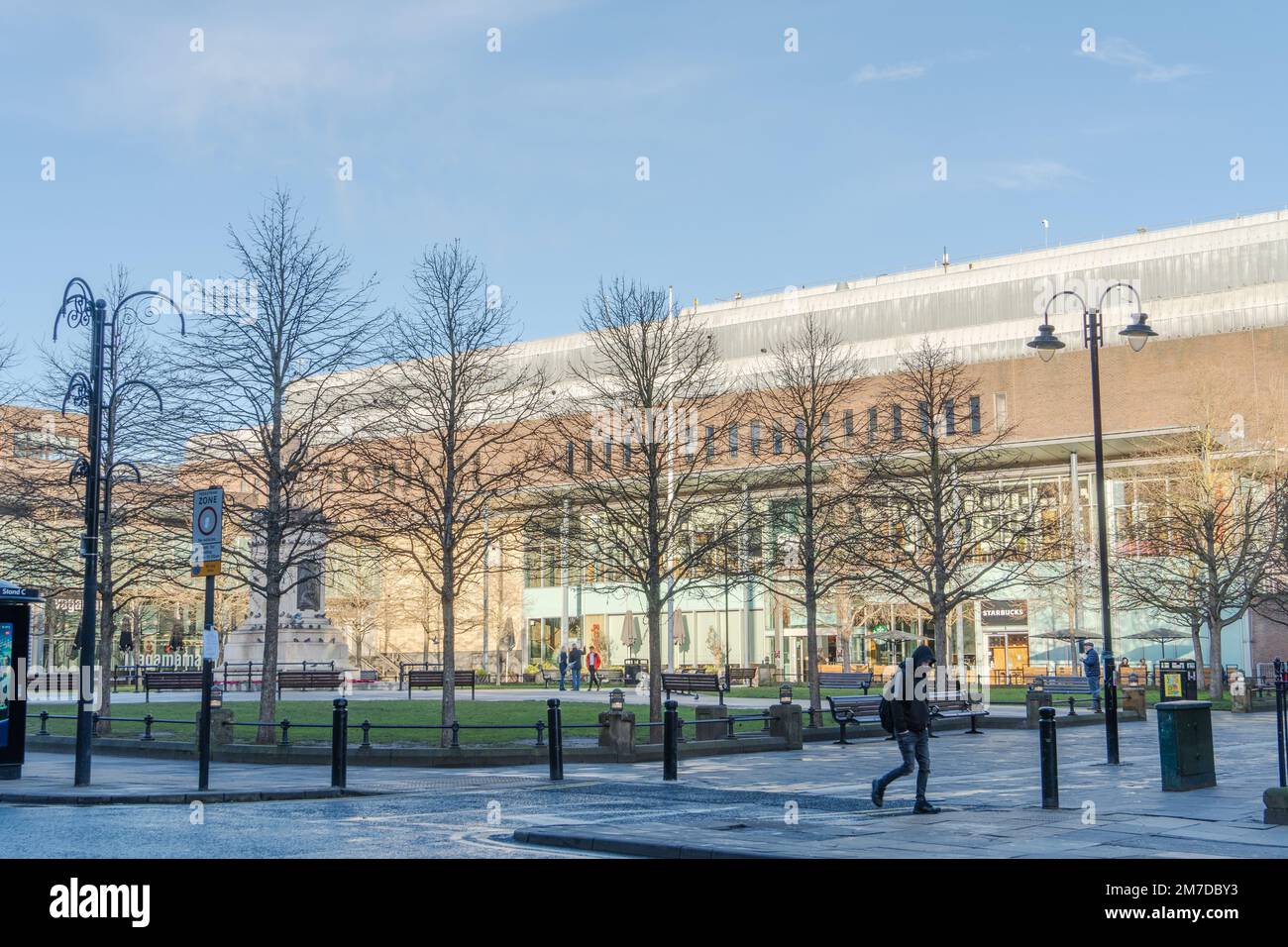 A view of Old Eldon Square in the city of Newcastle upon Tyne, UK in