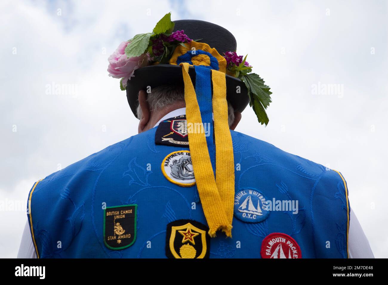 An abstarct view of a Morris dancer, traditinal country entertainment in the UK. Stock Photo