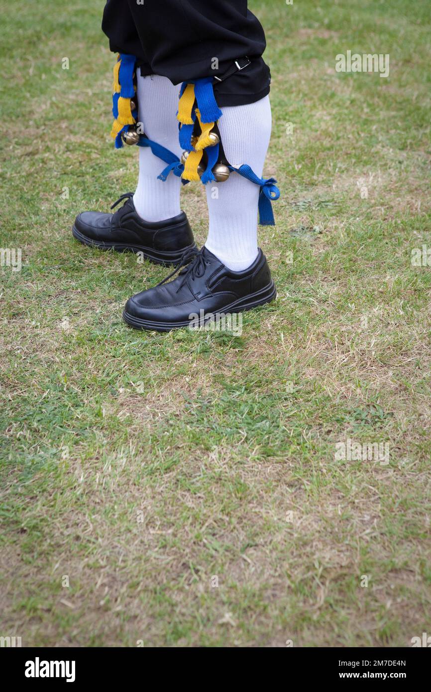 An abstarct view of a Morris dancer, traditinal country entertainment in the UK. Stock Photo