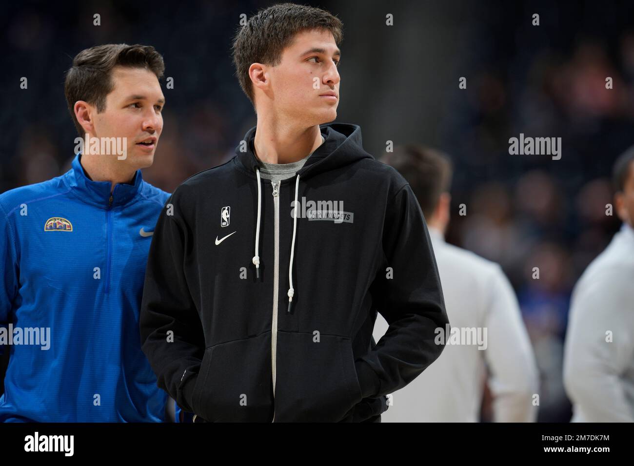 Denver Nuggets guard Collin Gillespie (21) during a rally and parade to  mark the team's first NBA basketball championship on Thursday, June 15,  2023, in Denver. (AP Photo/David Zalubowski Stock Photo - Alamy