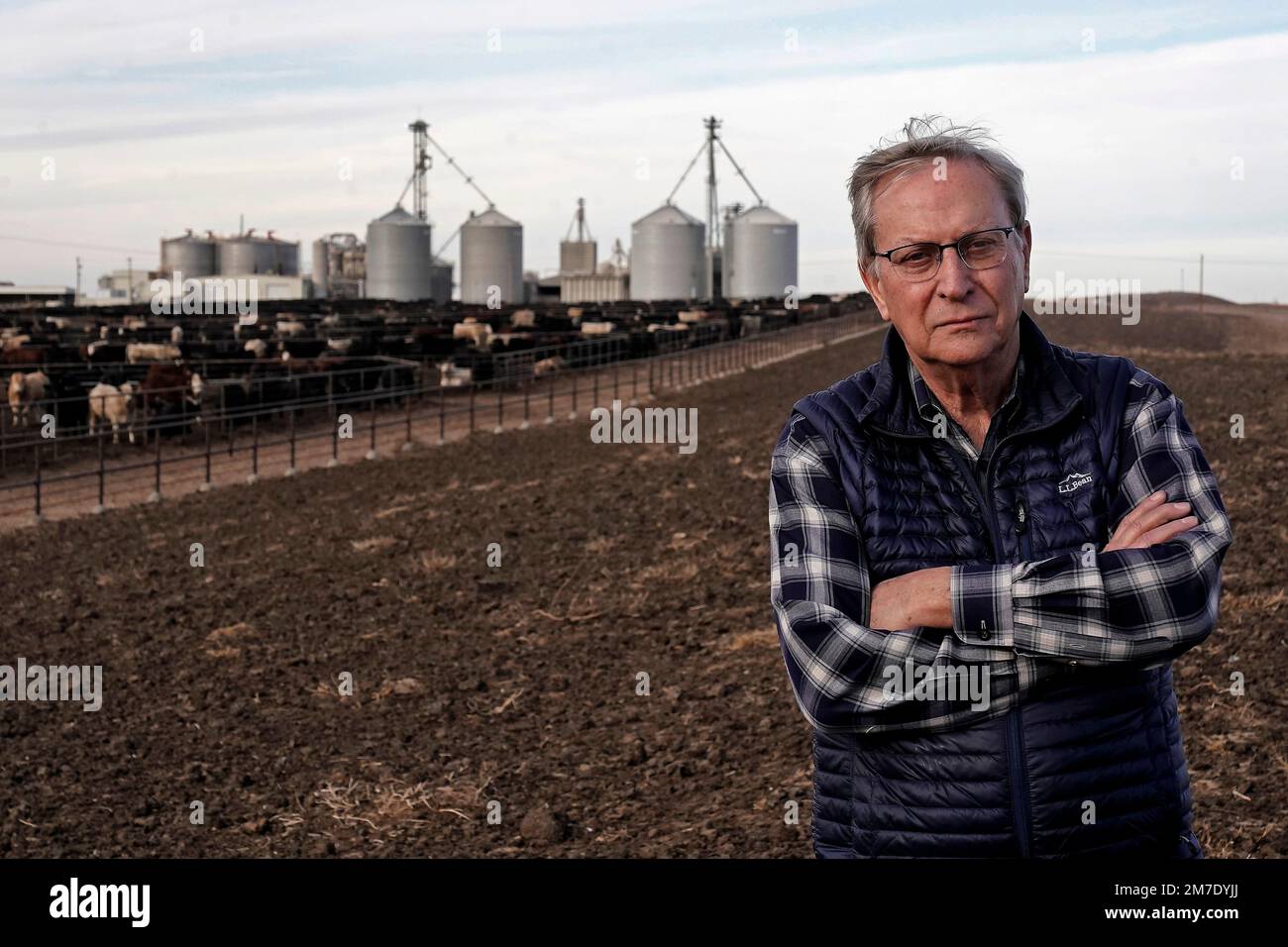 Lee Reeve poses for a photo at the cattle feedyard and ethanol plant ...