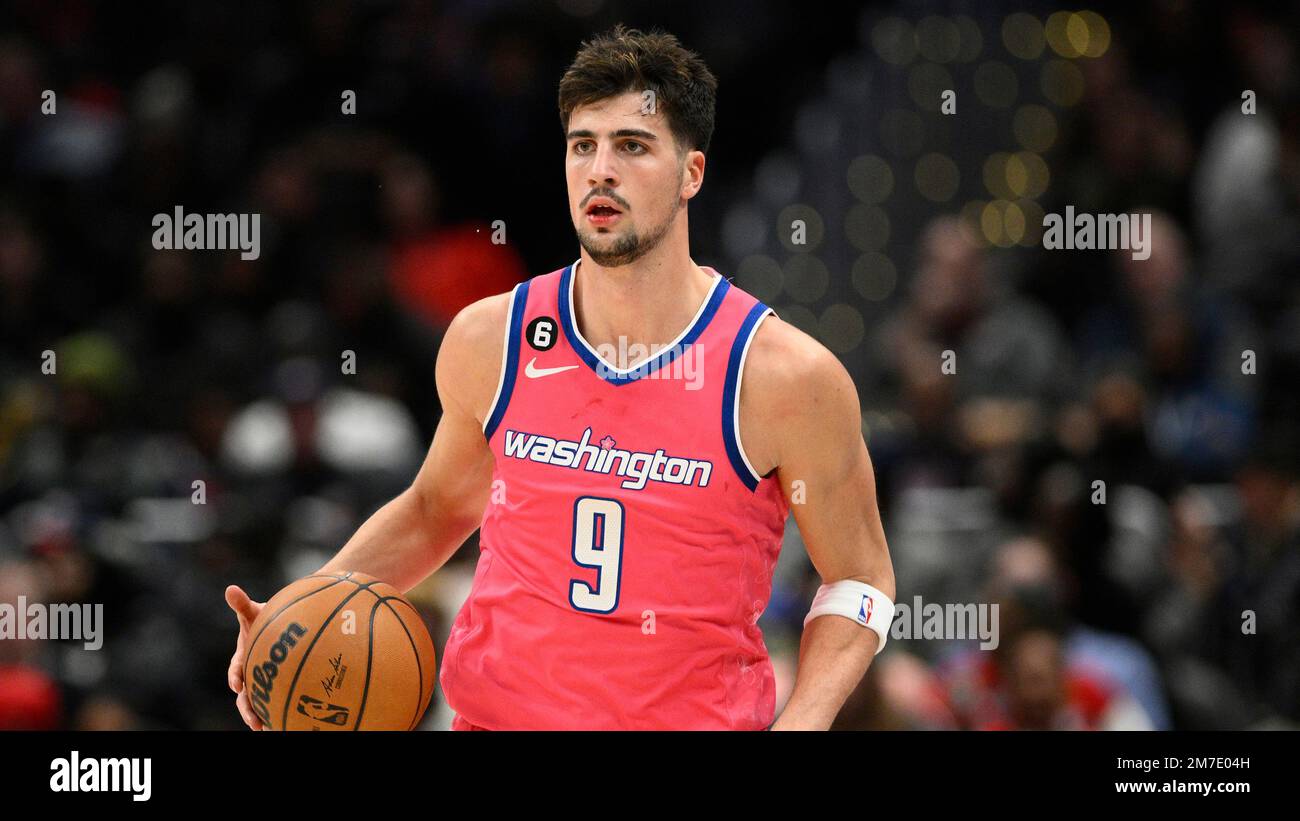 Washington Wizards forward Deni Avdija (9) in action during the first