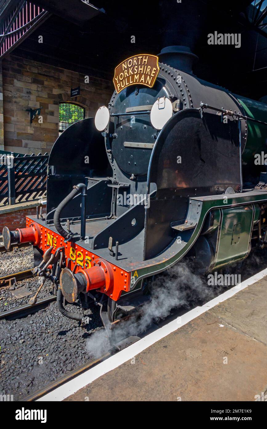Southern Railway SR 4-6-0 Class S15 steam locomotive hauling the North Yorkshire Pullman service on the North Yorkshire Moors Railway Pickering UK Stock Photo