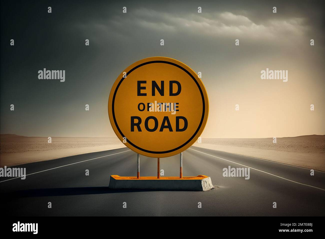 End of the road - street sign concept Stock Photo
