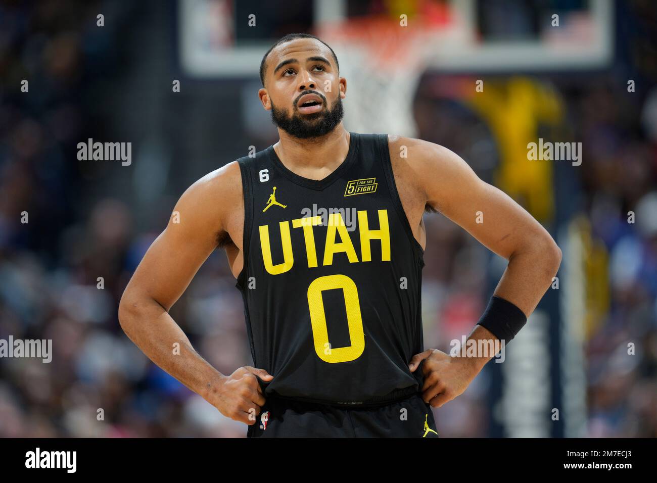 Utah Jazz guard Talen Horton-Tucker (0) brings the ball up court during the  second half of an NBA basketball game against the Memphis Grizzlies Monday,  Oct. 31, 2022, in Salt Lake City. (