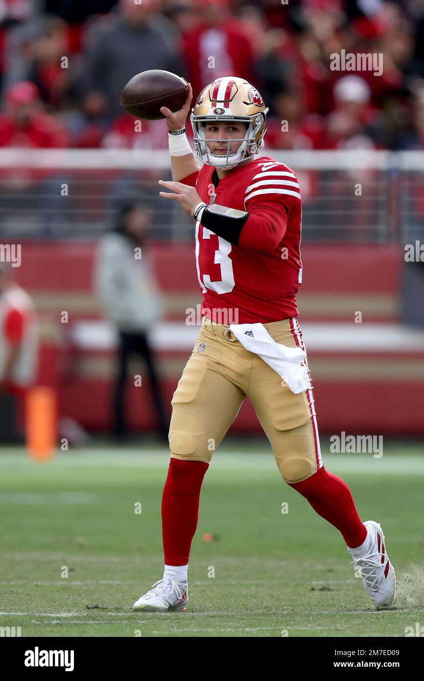 Purdy Nfl San Francisco 49ers quarterback Brock Purdy (13) throws during an NFL ...