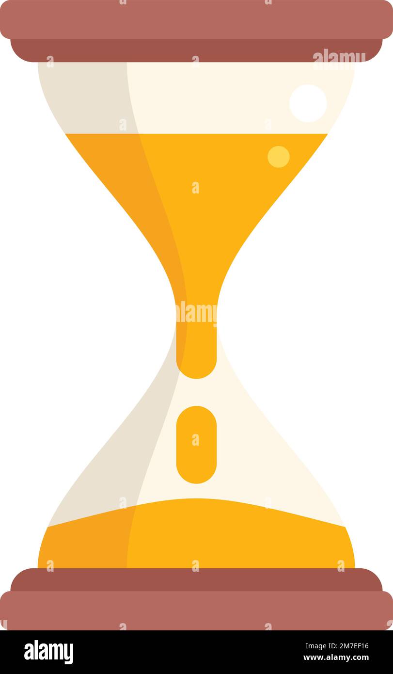 Hourglass icon flat vector. Clock project. School team isolated Stock ...